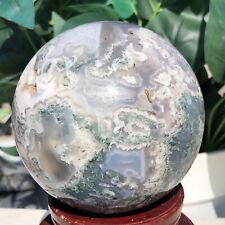 895g Natural Water Grass Agate Ball Quartz Crystal Ball Energy Healing Repair picture