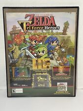 2015 ZELDA TRIFORCE HEROES Nintendo 3DS XL Video Game Promo PRINT AD Framed picture