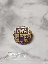 Vintage CWA Communication Workers Association Gold Tone Lapel Pin Hat Pins Tie  picture