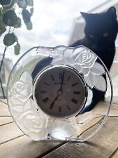 beautiful vintage clear glass small Clock  picture