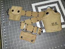 WWI US Military Pistol Belt Rig, Canteen, First Aid Kit, Belt, Pistol Mag Pouch picture