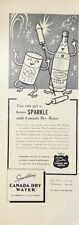 Rare 1940's Vintage Original Canada Dry Sparkling Club Soda Water Advertisement picture