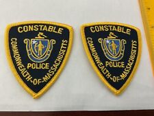Constable Police Massachusetts collectable patches hat size 2 pieces. picture