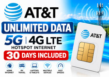 AT&T Unlimited Data SIM Card 5G 4G LTE Hotspot Internet 30 Days Included picture