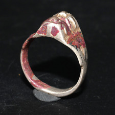 Ancient Hellenistic Greek Silver Ring with Double Bezel Circa 3rd Century AD picture