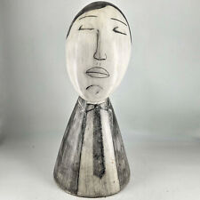Vintage heavy large unique abstract modern style art statue of gentleman 17