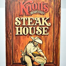 1978 Steak House Restaurant Menu Knott's Berry Farm Buena Amusement Park picture