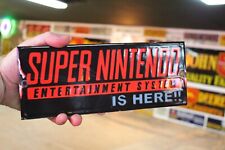 SUPER NINTENDO ENTERTAINMENT SYSTEM IS HERE SNES PORCELAIN METAL SIGN MARIO GAME picture