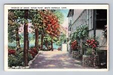South Norwalk CT-Connecticut, Interior Of Grove, Roton Vintage c1936 Postcard picture