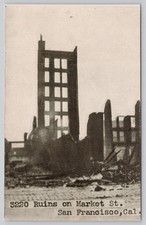 Ruins on Market Street 1906 Earthquake San Francisco CA California Postcard UDB picture