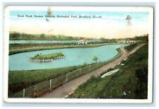 c1910 Duck Pond Sunken Gardens Sinnissippi Park Rockford Illinois IL Postcard picture