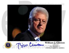 President William Bill Clinton autographed 11x8.5 portrait photo REPRINT picture
