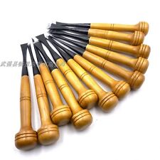 12pcs Lot of WOOD CARVING TOOLS,Violin Viola Cello neck round Graver picture