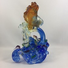 Liuli Crystal Glass Dragon Fish - the champion Ornament – Feng Shui Home Decor picture