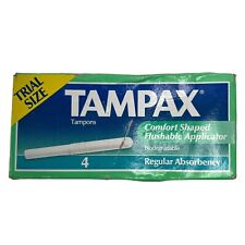 Vintage Tampax Tampons (4) Pack Regular  1991 Trail Size USA Movie Set Prop picture
