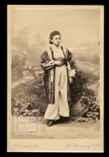 Boy In Ethnic Clothing Antique Photo Rare Early / 1860s Jeremiah Gurney Photo picture