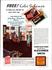 Vintage 1939 Alexander Smith Floor Plan Rugs ad nostalgia a7 picture