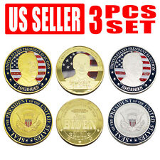 3PCS Joe Biden Coin Commemorative Souvenir Challenge Coin New Silver/Gold picture