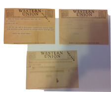 Western Union VTG 1950s Telegram Lot (3) Military Yokosuka Japan USS Saint Paul picture