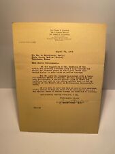 Dr. J. Ernest Breed 1934 Letter Radium Therapy Radiation Treatment Texarkana Tx picture