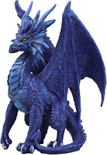 Ebros Ruth Thompson Fantasy Blue Nightfall Dragon with Majestic Horns Statue 9