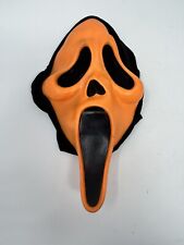 Vintage Easter Unlimited Orange Halloween GhostFace Mask-Scream-Fun World-Rare picture