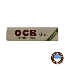 OCB Organic Hemp Slim Rolling Papers + Tips - 5 Packs picture