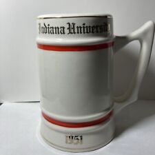 Vintage Indiana University Ceramic Beer Stein Mug Tankard 1951 Hannah picture