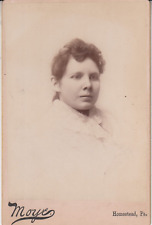 Cabinet Card - Photo - Young Serious Woman - Homestead Pa. picture