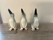 Vintage Glossy Ceramic Penguin Figurines Made In Japan - Set Of 3 Proud Brothers picture