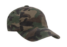 Flexfit Garment Washed Camo Fitted Flex Fit Cap 6977CA Camouflage Baseball Hat picture