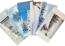 Winter forest Collection New Year Christmas 6 pieces Greeting Card Зимовий ліс picture