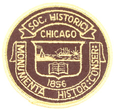 Vintage Chicago Soc. Historic Monumenta Histor Conser Patch picture