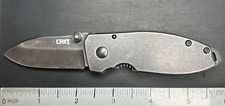 CRKT Squid 2490KS Plain Edge Blade Stainless Steel Pocketknife W/Carry Clip USED picture