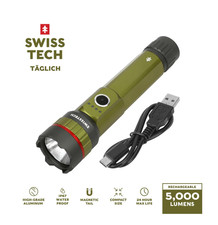 Swiss Tech Rechargeable LED Flashlight 5000 Lumen, IP67 Waterproof picture