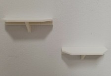 Two 6" x 2" Small White Wall Shelves No Hole Nail Includes 3M Command Adhesive picture