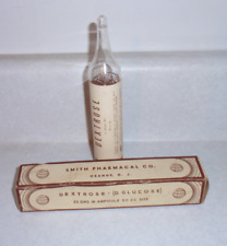 Vintage BNIB Old Stock Dextrose / Glucose Medical Glass Ampoules With Contents  picture