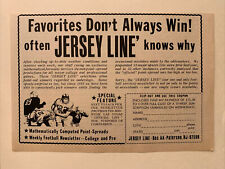 Jersey Line Sports Betting Paterson NJ 1968 S&S Football Pictorial CO 7X5 Ad picture