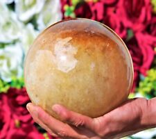 Large 150MM Golden Quartz Stone Healing Charged Metaphysical Chakra Sphere Ball picture