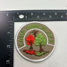 Vintage Red Tree Green Tree Leaves CAMP TIMBERLAKE Girl Scouts Patch 39P7 picture