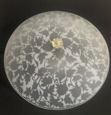 Vintage Mid-Century 14.75” Atomic Lace Design Round Ceiling Light Fixture 3 Bulb picture