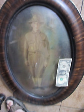 Great, Large Convex Domed, Oval Framed WWI Doughboy Picture, 25