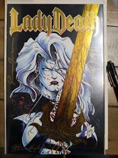 LADY DEATH The Reckoning #1 25th Anniversary Official Signed x3 Variant  picture