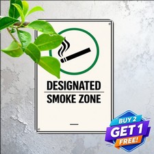Smoking And Vaping Permitted Sign Designated Area Metal Tin Wall Plaque picture