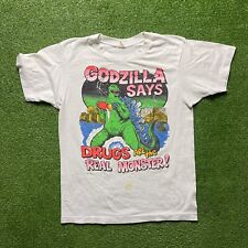 RARE Vintage 1986 Godzilla Drugs Are The Real Monster Shirt Size M picture