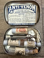 Monarch Drug Co. Anti-Venom Snake Poison Antidote Tin Kit Tin Case picture
