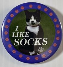 Presidential Campaign Button I Like Socks Bill Clinton First Cat Pin Pinback ‘96 picture