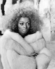 Diana Ross stunning portrait wrapped in fur coat 1975 Mahogany 4x6 inch photo picture