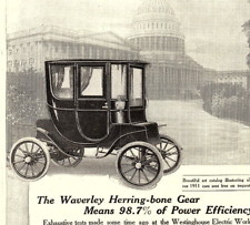 1910 WAVERLEY ELECTRIC AUTOMOBILE CO SILENT ELECTRIC PRINT ADVERTISEMENT Z1825 picture