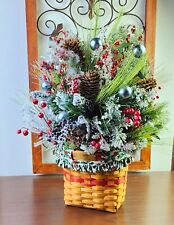 Longaberger 1998 Christmas Glad Tidings Basket, Floral Arangement, Center Piece picture